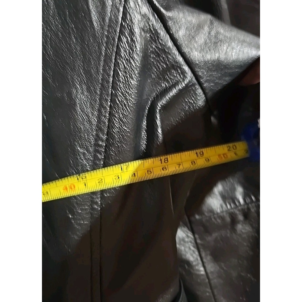 Colebrook~Classic~Leather Jacket ~Womens Size Large~ Zip-up & Tie~ Pockets GUC - Picture 9 of 10